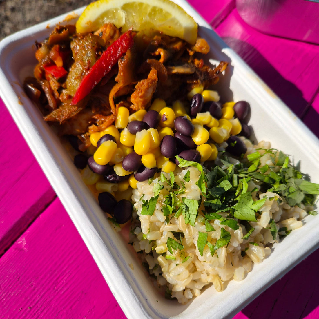Pulled Chicken Fajita Bowl