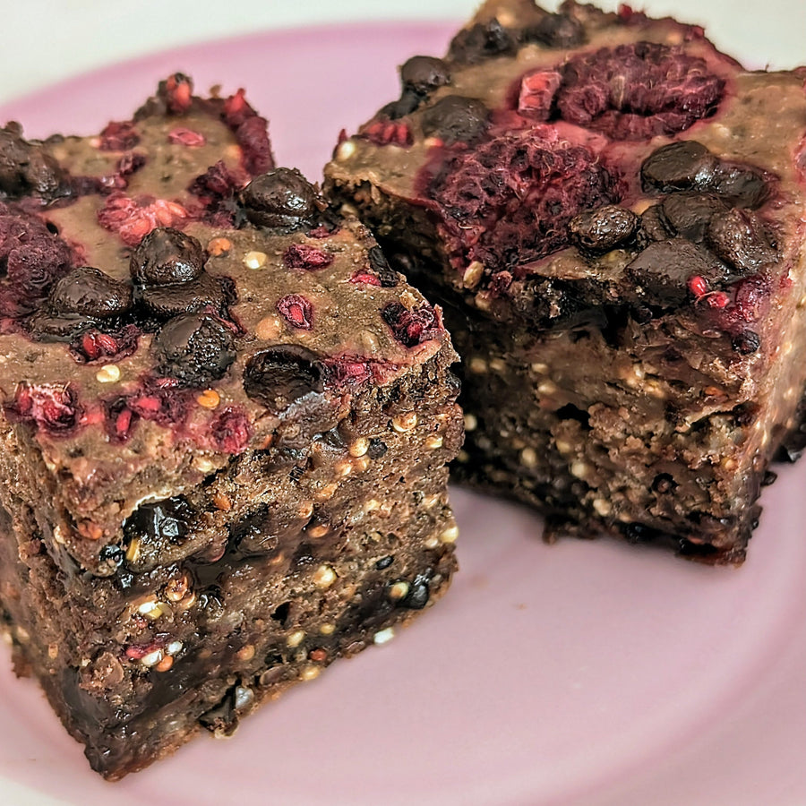 Raspberry & Dark Chocolate Lactation Brownie