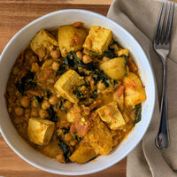 Vegan Chickpea, Tofu and Spinach Curry