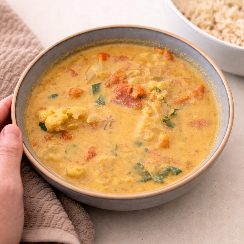 Golden Chickpea, Cauliflower and Spinach Curry